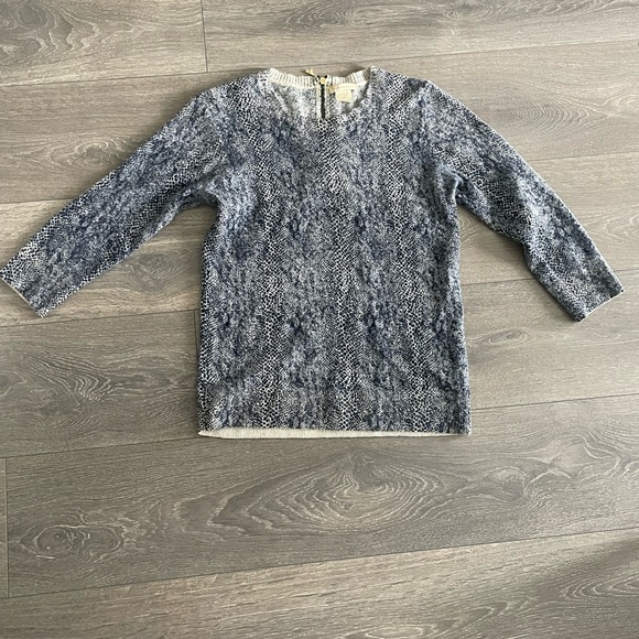 Vintage club Monaco blue snake print sweater - Picture 1 of 2